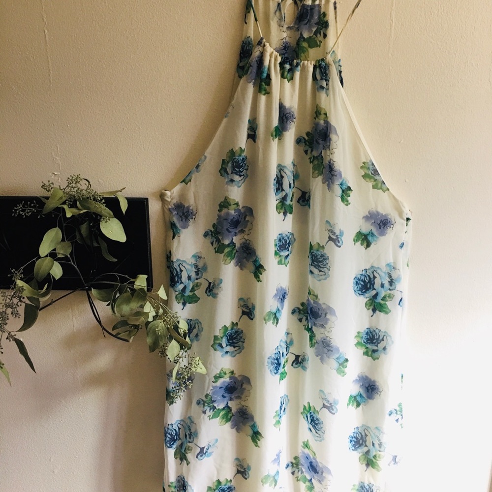 Khloe California blue floral Dress